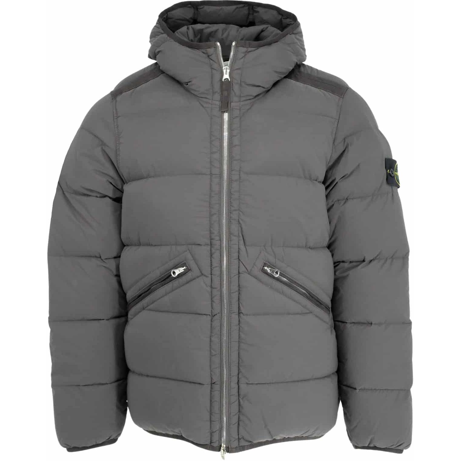 STONE ISLAND FW24 Nylon Down-TC Logo Hooded Puffer Jacket Unisex Grey. 811543128-V0062 圖 2
