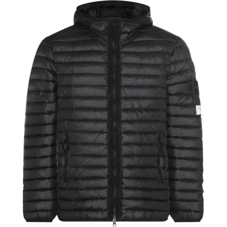 Stone Island FW24 Nylon Down-TC Water-Repellent Hooded Jacket Black 811540324-A0029