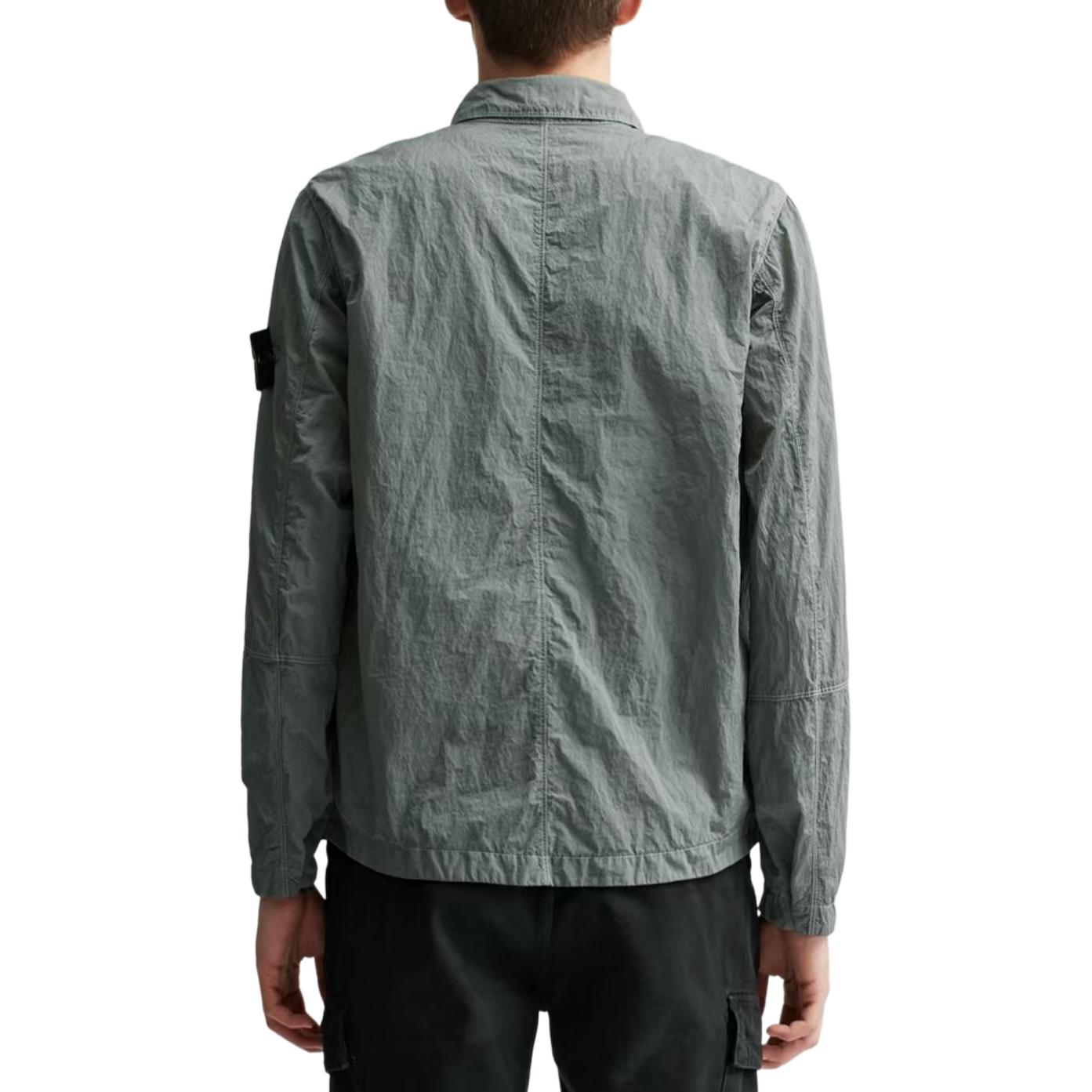 Purchase 스톤아일랜드 FW24 나일론 메탈 배지 지퍼 셔츠 자켓 그레이 아우터웨어 811511819-V0060