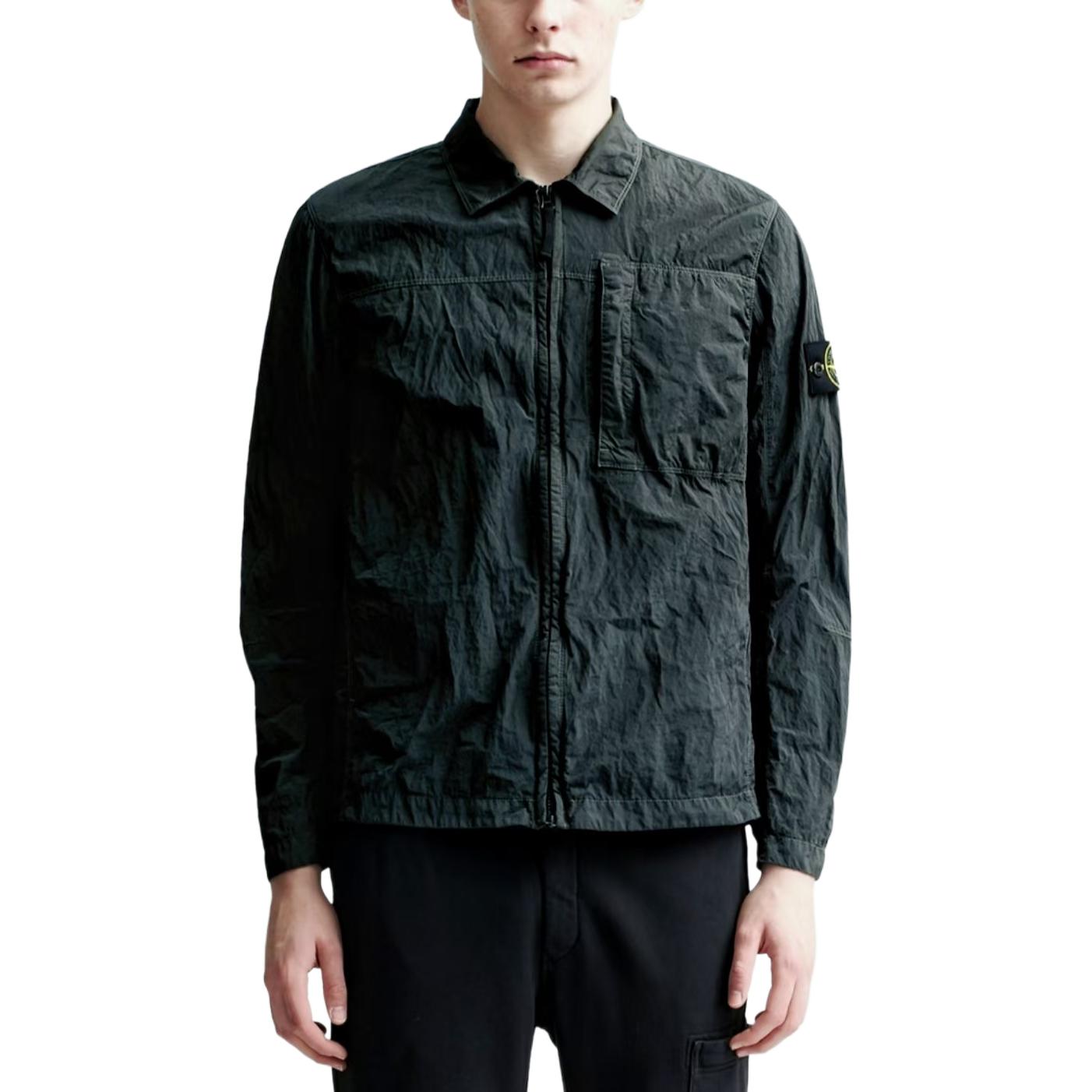 Stone Island FW24 Nylon Metal Zip Jacket Long-Sleeve Shirt Grey Mens Outerwear 811511819-V0062 圖 6