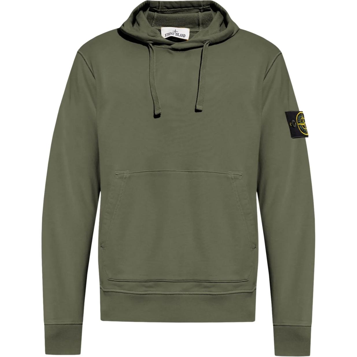 Stone Island FW24 Olive Green Hooded Sweatshirt Casual Pullover 811564151-V0059