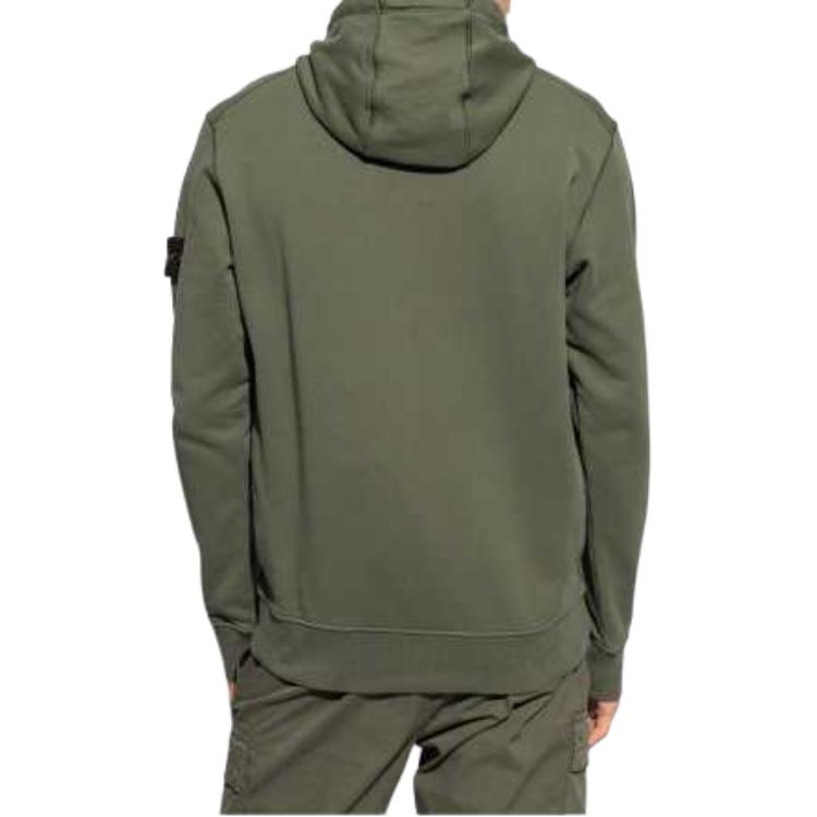 Stone Island FW24 Olive Green Hooded Sweatshirt Casual Pullover 811564151-V0059 圖 4