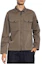 Shop STONE ISLAND FW24 Jaket Coklat Kapas Organik Lengan Patch Logo Zip. 811512808-V0075
