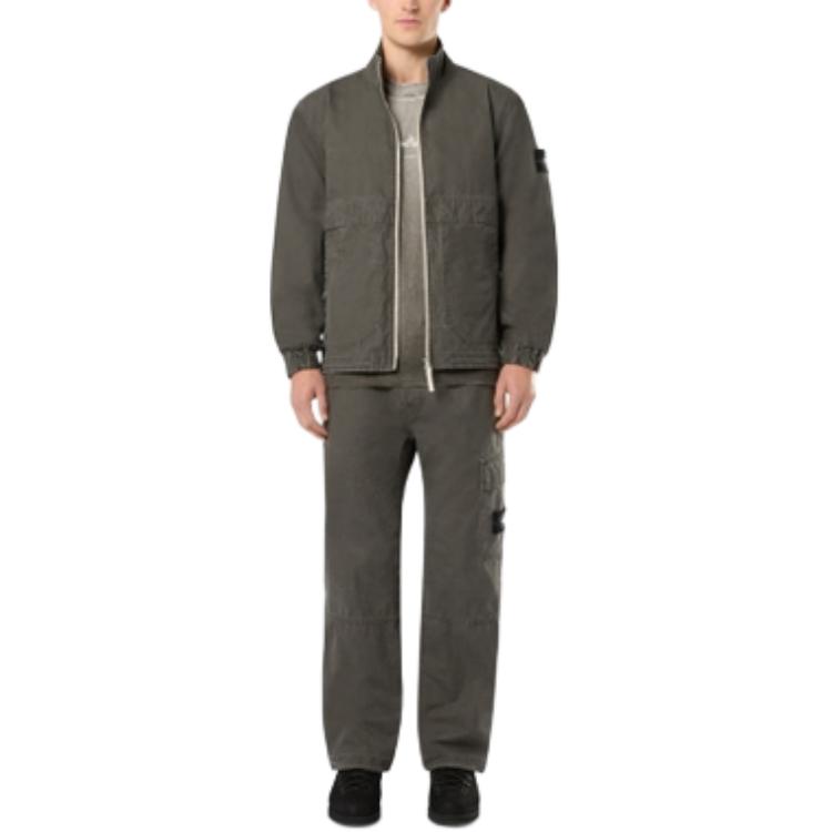 Purchase ストーンアイランド FW24 パナマ リサイクル オキサイド バッジ ジャケット ユニセックス - リードグレー 8115460T1-V0062