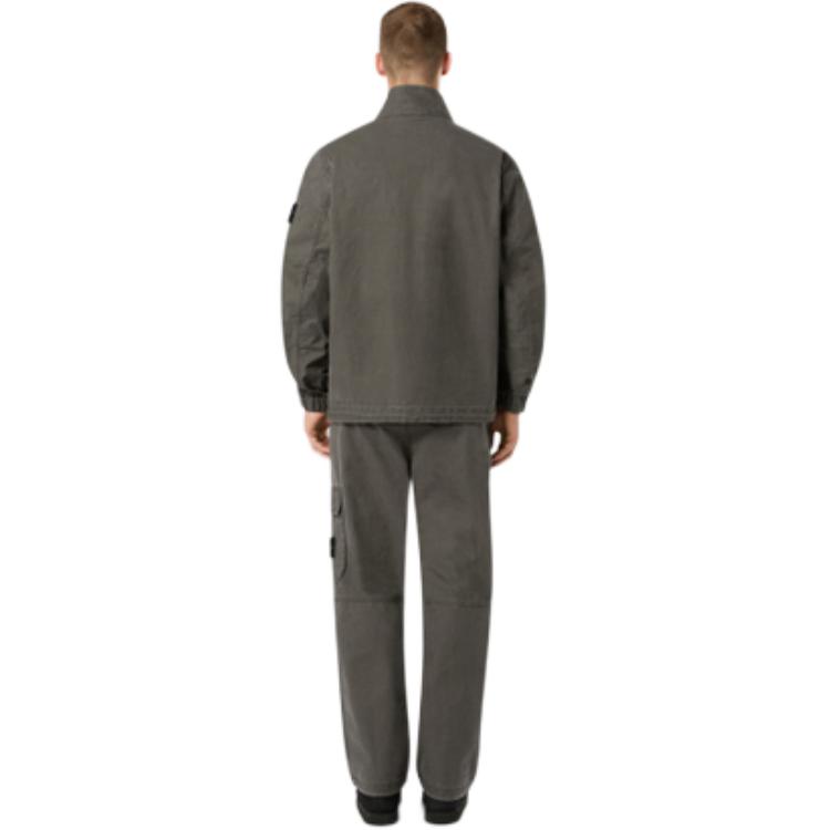 Details for ストーンアイランド FW24 パナマ リサイクル オキサイド バッジ ジャケット ユニセックス - リードグレー 8115460T1-V0062