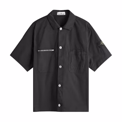 STONE ISLAND FW24 Pima Cotton Classic Badge Short Sleeve Shirt Unisex 811512410-V0029