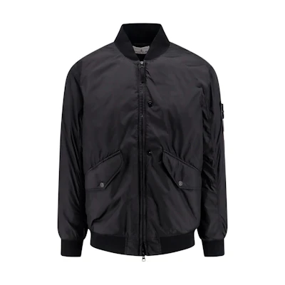 Stone Island FW24 Primaloft-TC Black Windproof Waterproof Nylon Jacket for Men 811540923-A0029