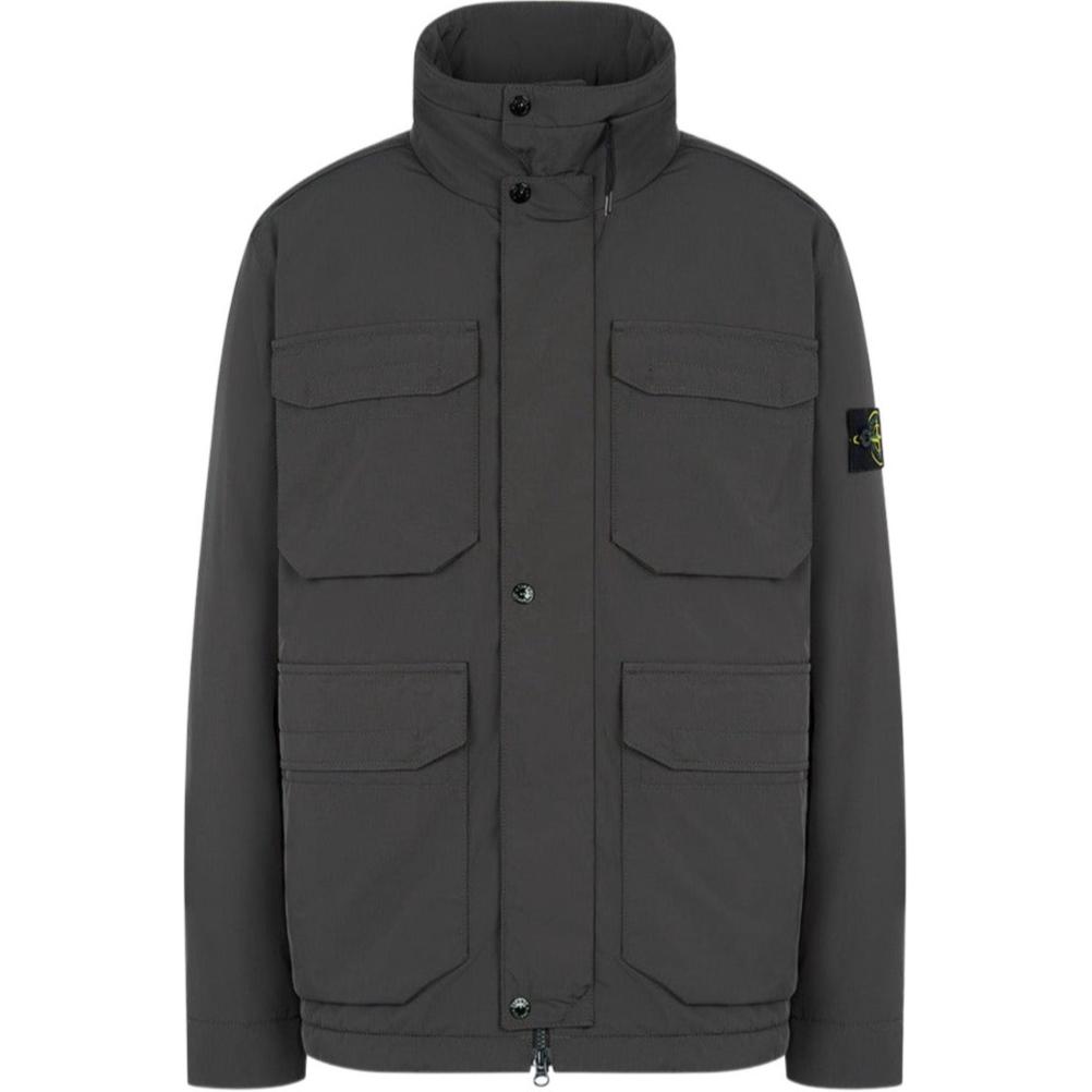 Stone Island FW24 PrimaLoft® Waterproof Gray Badge Cotton Jacket for Men 811543626-V0065