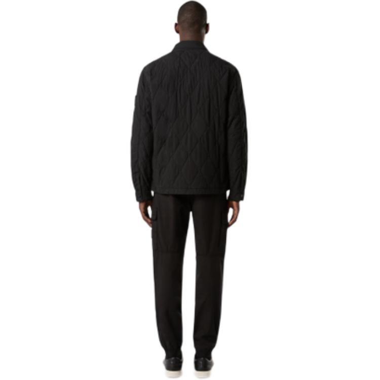 STONE ISLAND FW24 Quilted Shirt Jacket, Unisex Black Single Pocket Design. 8115Q0633-V0029 圖 6