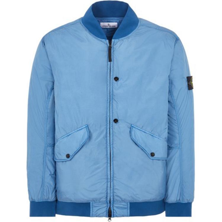 Stone Island FW24 Recycled Nylon Windproof Waterproof Bomber Jacket Navy Blue Men 811540923-V0024