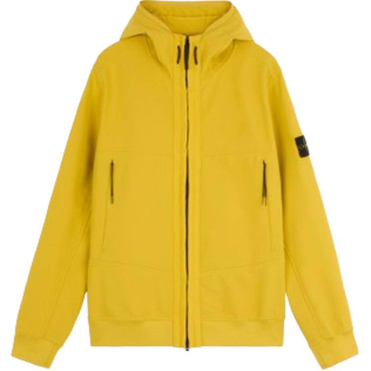 Stone Island FW24 Soft-Shell Jacket Windproof Waterproof Breathable Mustard Yellow 8115Q0322-V0034