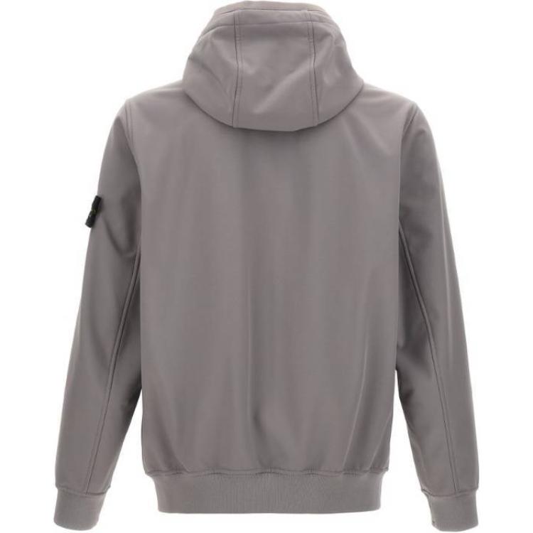 Lookbook ストーンアイランド FW24 防風防水ソフトシェルパーカー ジャケット ユニセックス - グレー 8115Q0322-V0060