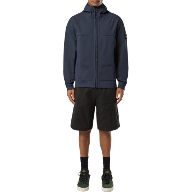 Stone Island FW24 Soft Shell Windproof Waterproof Breathable Hoodie Jacket Navy Unisex 8115Q0322-V0020 圖 4