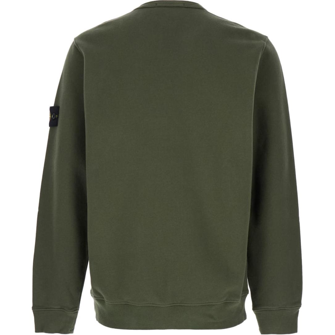 Stone Island FW24 Solid Color Slim Fit Crewneck Long Sleeve Sweatshirt Green 811562420-V0059 圖 3