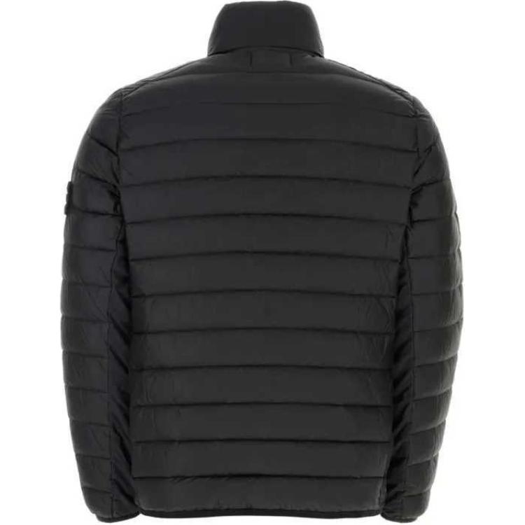 Lookbook STONE ISLAND FW24 男女黑色尼龙拉链长袖羽绒夹克 811542924-A0029