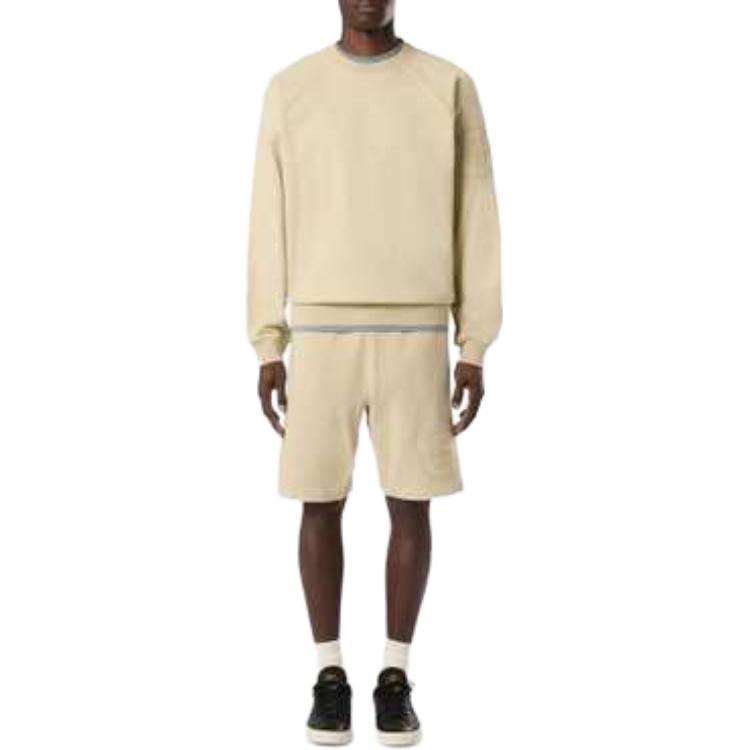 Stone Island FW24 Unisex Crewneck Sweatshirt Logo Embroidery Ribbed Cuffs Plaster Color 8115604M2-V0090 圖 4