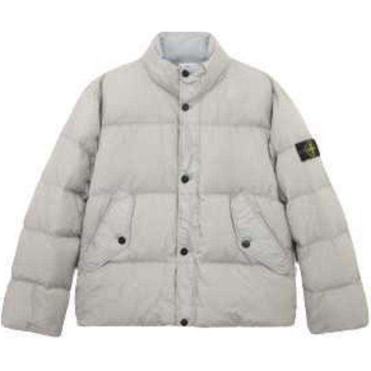 Order STONE ISLAND FW24 防水防風高領灰色帶徽標男女款夾克 811540123-V0060