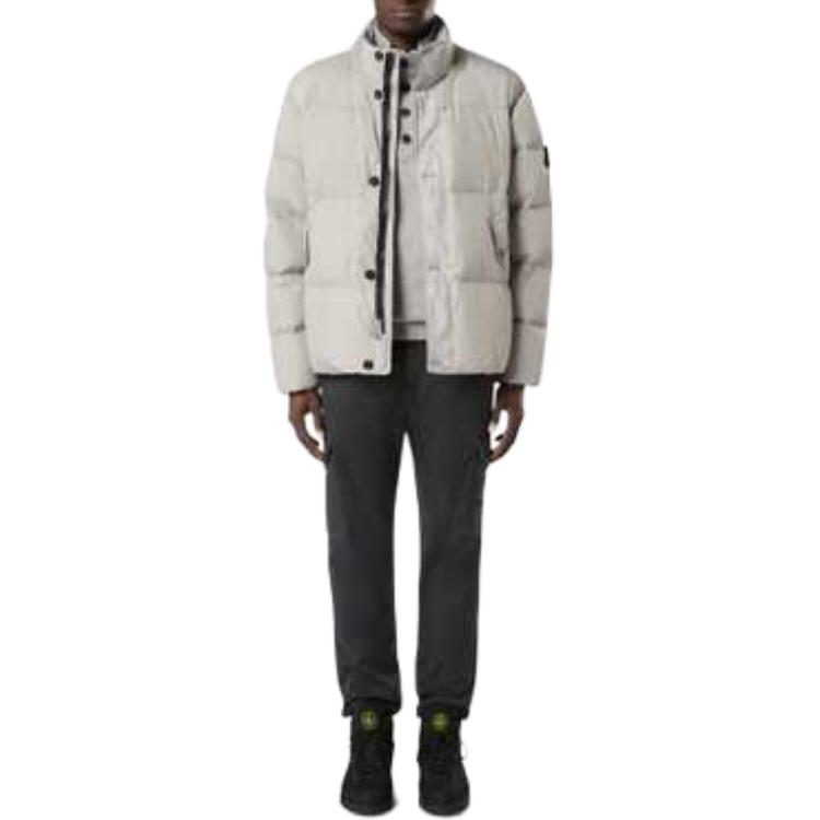 Details for STONE ISLAND FW24 防水防風高領灰色帶徽標男女款夾克 811540123-V0060