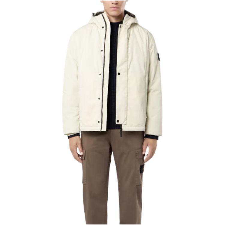 Stone Island FW24 White Hooded Puffer Jacket Windproof Water-Resistant  Coat 811543426-V0097 圖 4