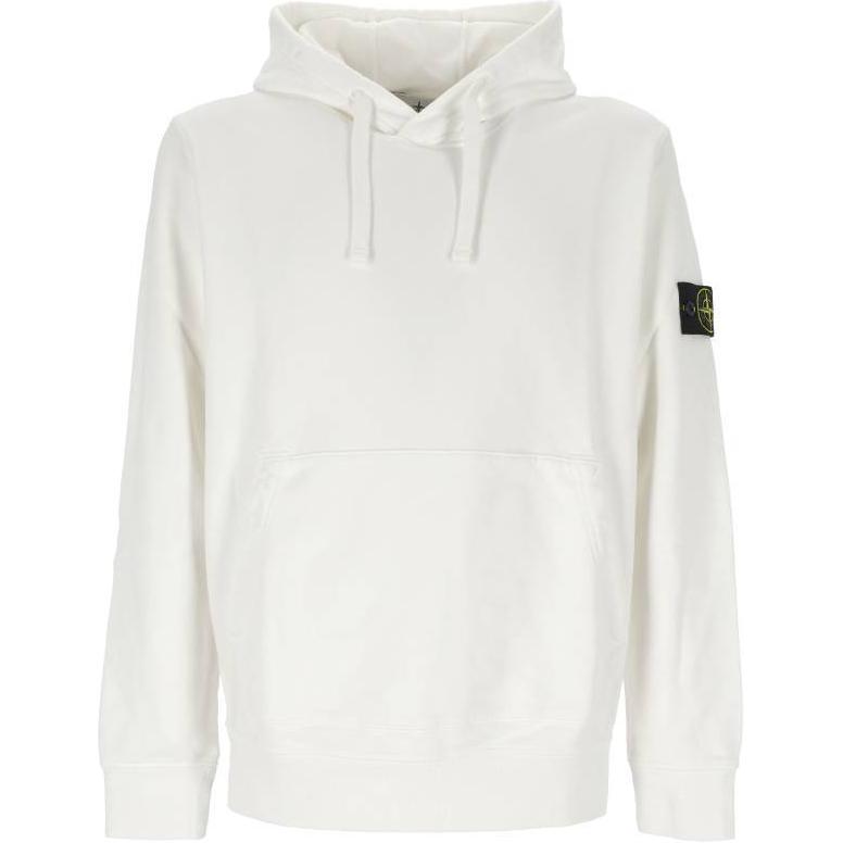 Stone Island FW24 White Men’s Crewneck Logo Hoodie Long Sleeve Pullover. 811564151-A0001 圖 2