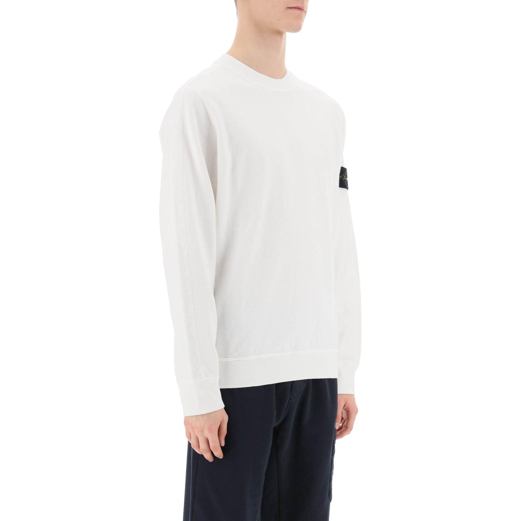 Stone Island FW24 White Men’s Crewneck Logo Hoodie Long Sleeve Pullover. 811564151-A0001 圖 3