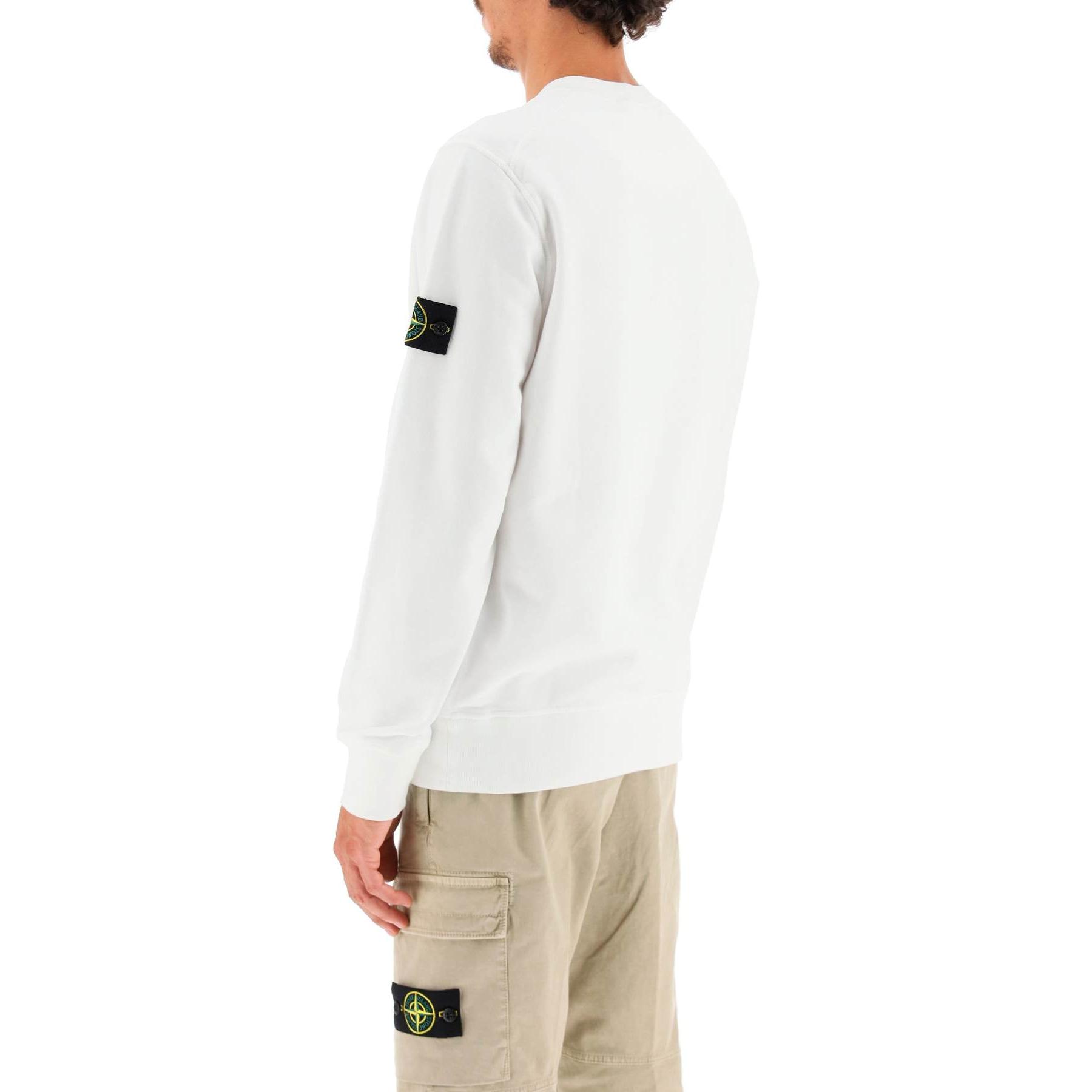 Stone Island FW24 White Men’s Crewneck Logo Hoodie Long Sleeve Pullover. 811564151-A0001 圖 5
