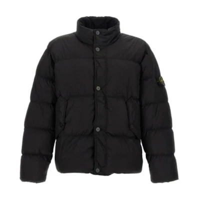 Stone Island FW24 Windproof Waterproof Quilted Down Jacket Black Outerwear 811540123-V0029