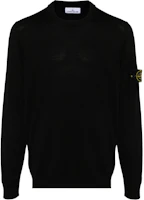 STONE ISLAND FW24 Wool Ribbed Crewneck Pullover Knit Sweater Black. 8115510C4-A0029 STONE ISLAND FW24 Wool Ribbed Crewneck Pullover Knit Sweater Black. 8115510C4-A0029