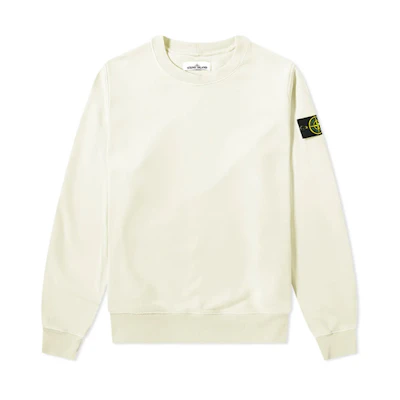 Stone Island Garment Dyed Beige Crew Sweatshirt with Compass Patch - Casual 721563051-V0090