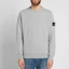 Lookbook STONE ISLAND Garment Dyed Compass Patch Crewneck Sweatshirt Grey Mens 711562720-V0M64