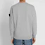 Shop STONE ISLAND Garment Dyed Compass Patch Crewneck Sweatshirt Grey Mens 711562720-V0M64