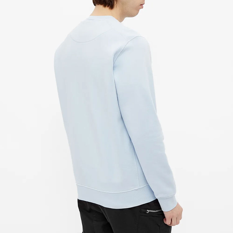 STONE ISLAND Garment Dyed Compass Patch Crewneck Sweatshirt Sky Blue . 741563051-V0041 圖 5