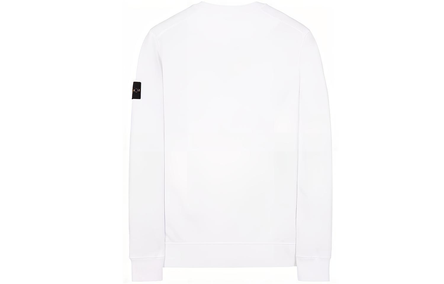 Stone Island Garment Dyed Crew Sweat White  Sweatshirt Classic Compass Patch. 741563051-V0001 圖 3