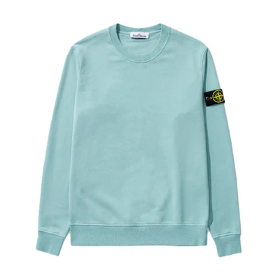 Stone Island Garment Dyed Crewneck Sweatshirt Compass Patch Blue Pullover 761563051-V0044
