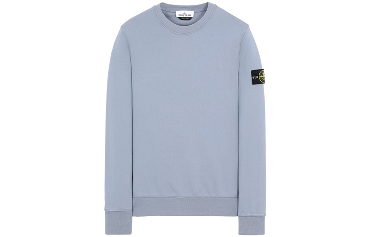 STONE ISLAND Garment Dyed Crewneck Sweatshirt Compass Patch Pink Blue Menswear 741563051-V0046 圖 2