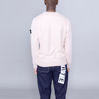 Purchase Stone Island Garment Dyed Crewneck Sweatshirt Compass Patch Pink Menswear. 741563051-V0082