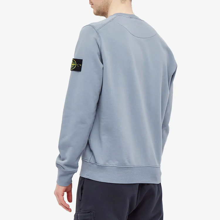 STONE ISLAND Garment Dyed Crewneck Sweatshirt Compass Patch Pink Blue Menswear 741563051-V0046 圖 5