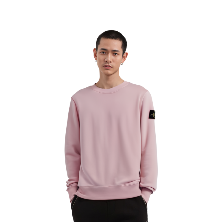 Stone Island Garment Dyed Crewneck Sweatshirt Compass Patch Pink Menswear. 741563051-V0082 圖 7
