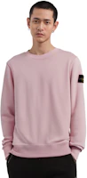 Sizing Stone Island Garment Dyed Crewneck Sweatshirt Compass Patch Pink Menswear. 741563051-V0082