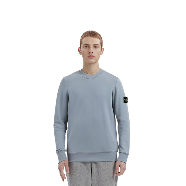 STONE ISLAND Garment Dyed Crewneck Sweatshirt Compass Patch Pink Blue Menswear 741563051-V0046 圖 7