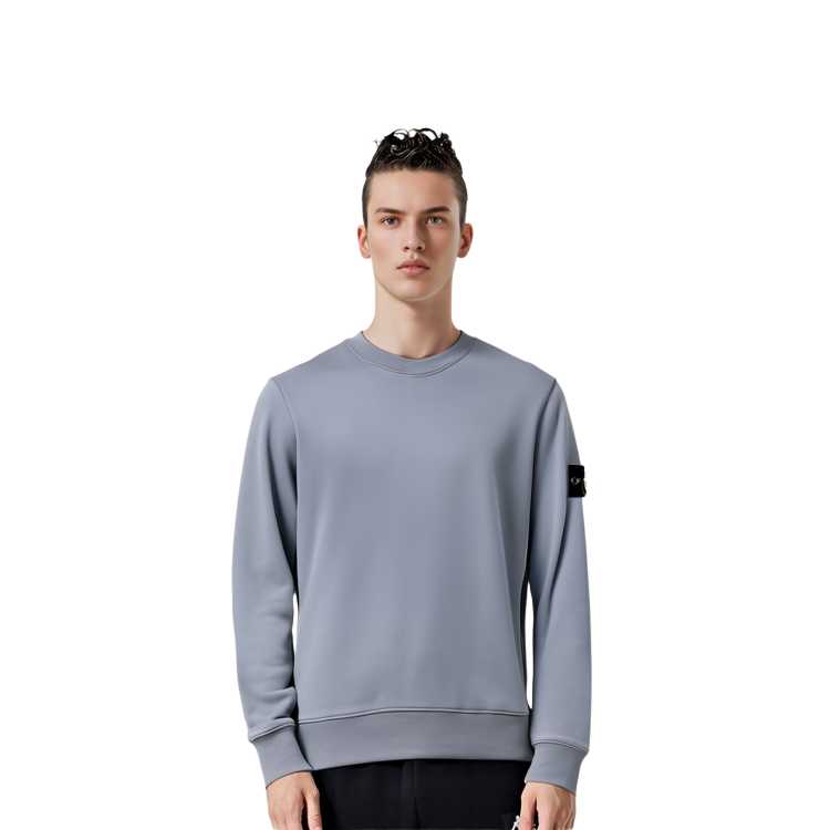 STONE ISLAND Garment Dyed Crewneck Sweatshirt Compass Patch Pink Blue Menswear 741563051-V0046 圖 9