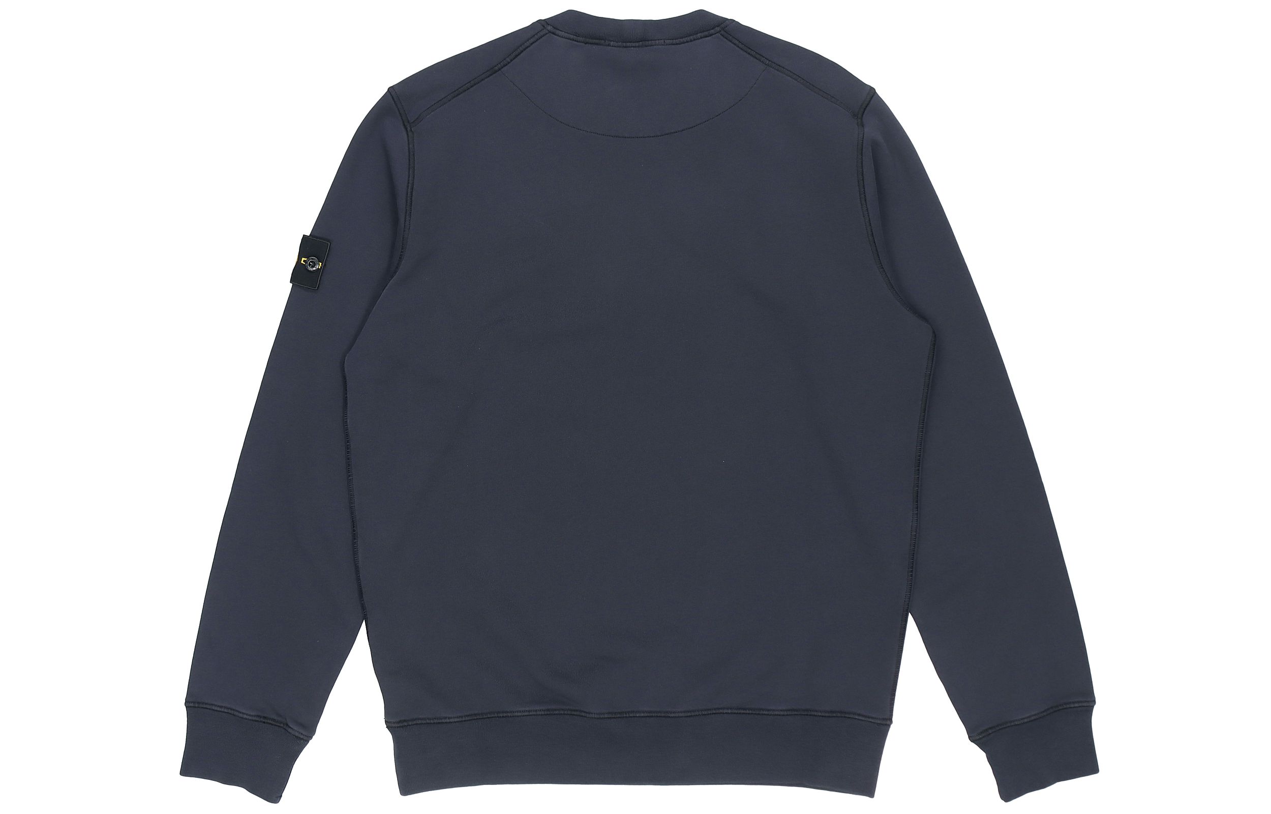 STONE ISLAND Garment Dyed Navy Crewneck Sweatshirt with Compass Patch  Casual. 741563051-V0020 圖 3