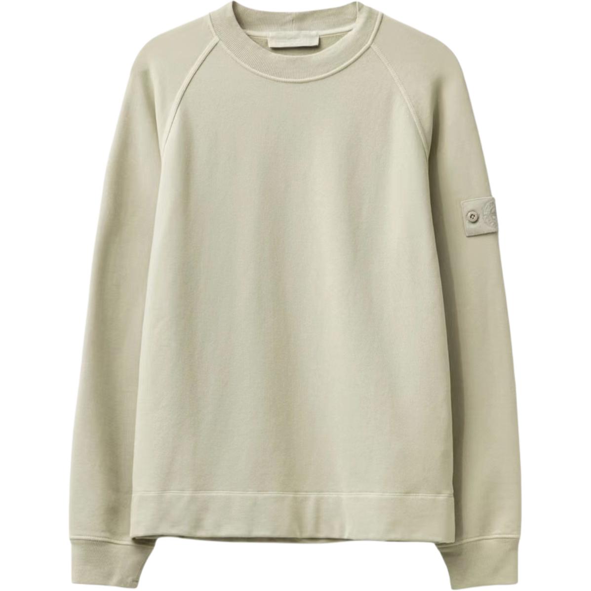Stone Island Ghost FW24 Organic Cotton Crewneck Beige Sweater Men 8115629F7-V0090