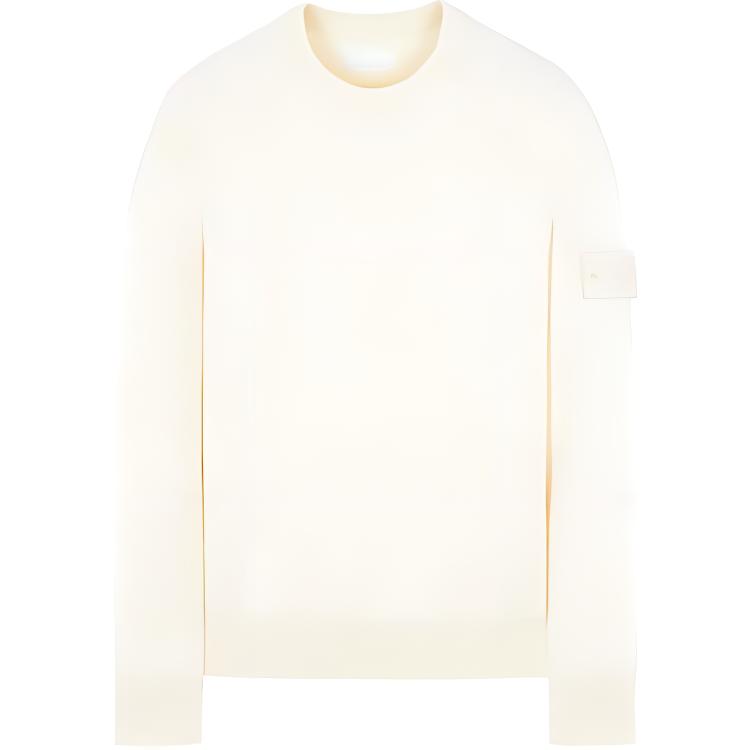 Stone Island Ghost Pieces Beige Crewneck Pullover Sweatshirt Men’s Long Sleeve 7615545FA-V0099