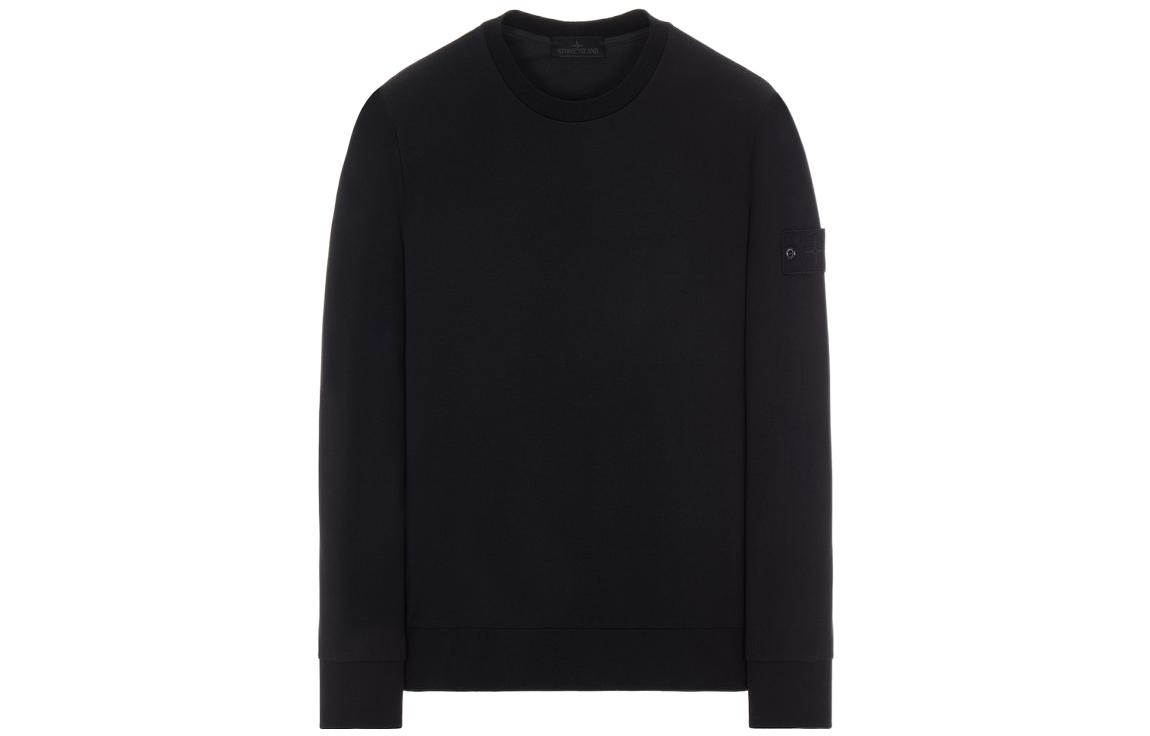 Stone Island Ghost Pieces Black Badge Pullover Sweatshirt Black 7615632F3-V0029