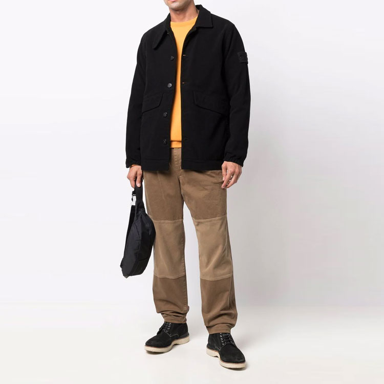 Lookbook Stone Island 幽靈系列黑標夾克 黑色 7515A02F3-V0029