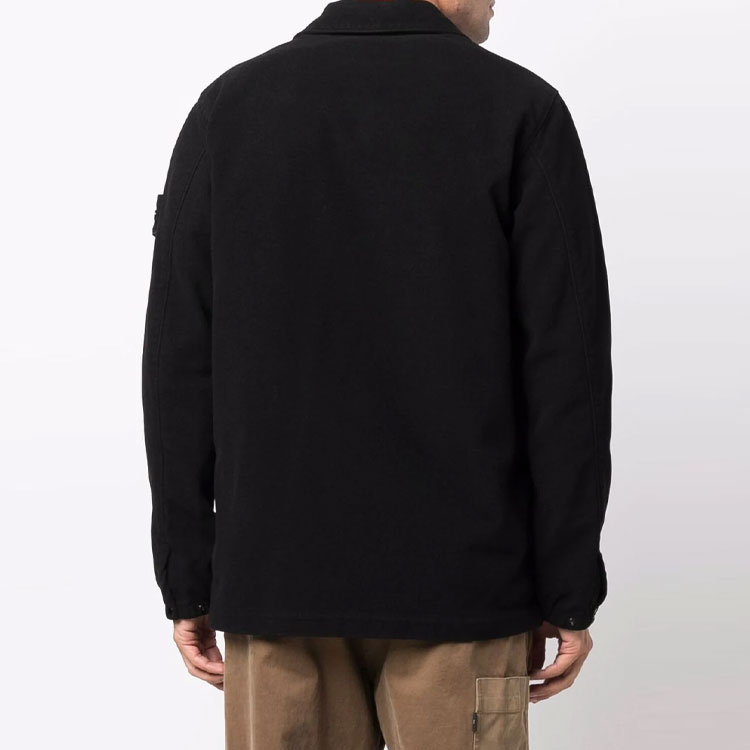 Shop Stone Island 幽靈系列黑標夾克 黑色 7515A02F3-V0029