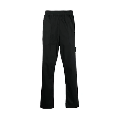STONE ISLAND Ghost Pieces Black Label Knit Sweatpants Black Straight Fit 7615312F2-V0029