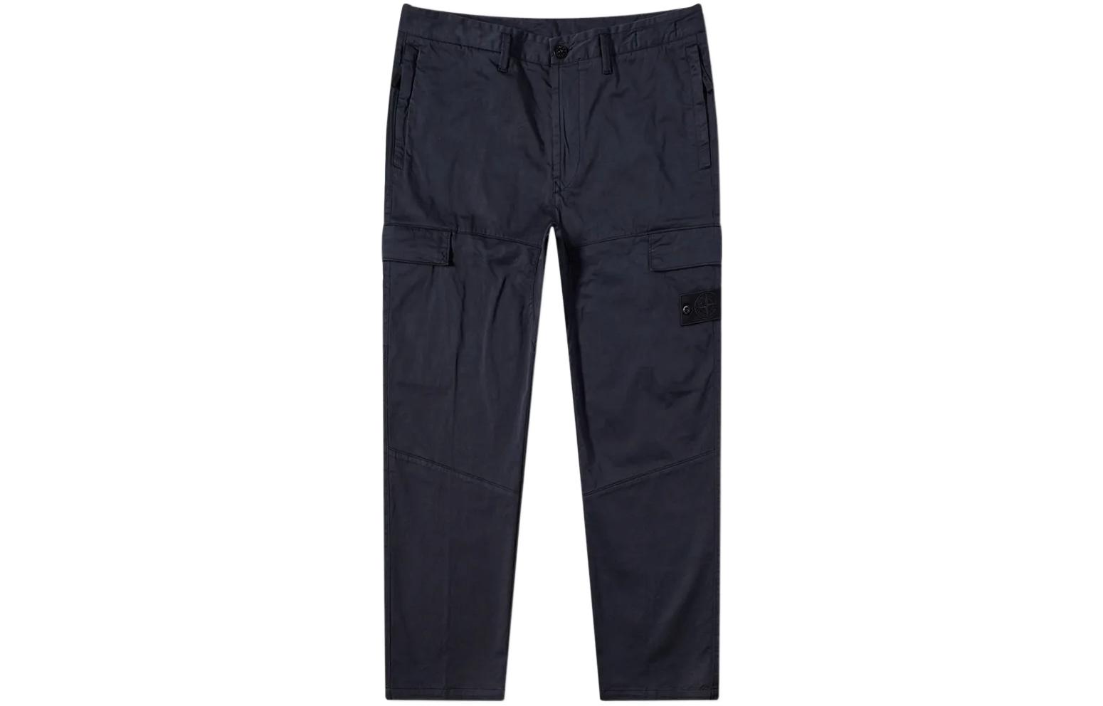 Stone Island Ghost Pieces Black Label Navy Blue Casual Straight Cargo Pants Men 7515312F2-V0020
