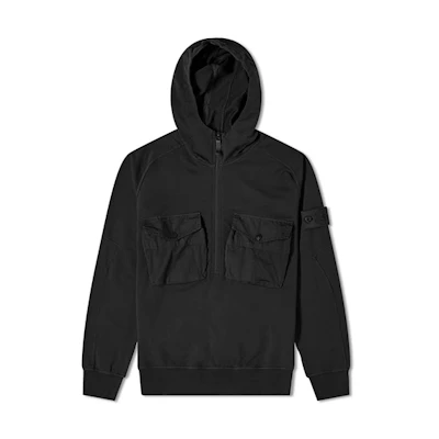 STONE ISLAND Ghost Pieces Black Label Pullover Hoodie Black 秋季 7215636F3-V0029
